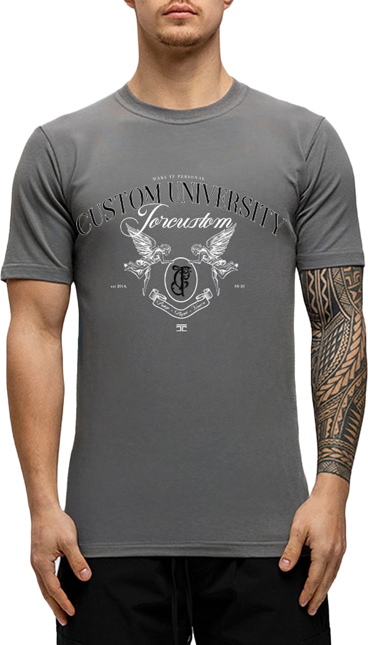 JORCUSTOM Custom Slim Fit T-Shirt Antracite Grijs