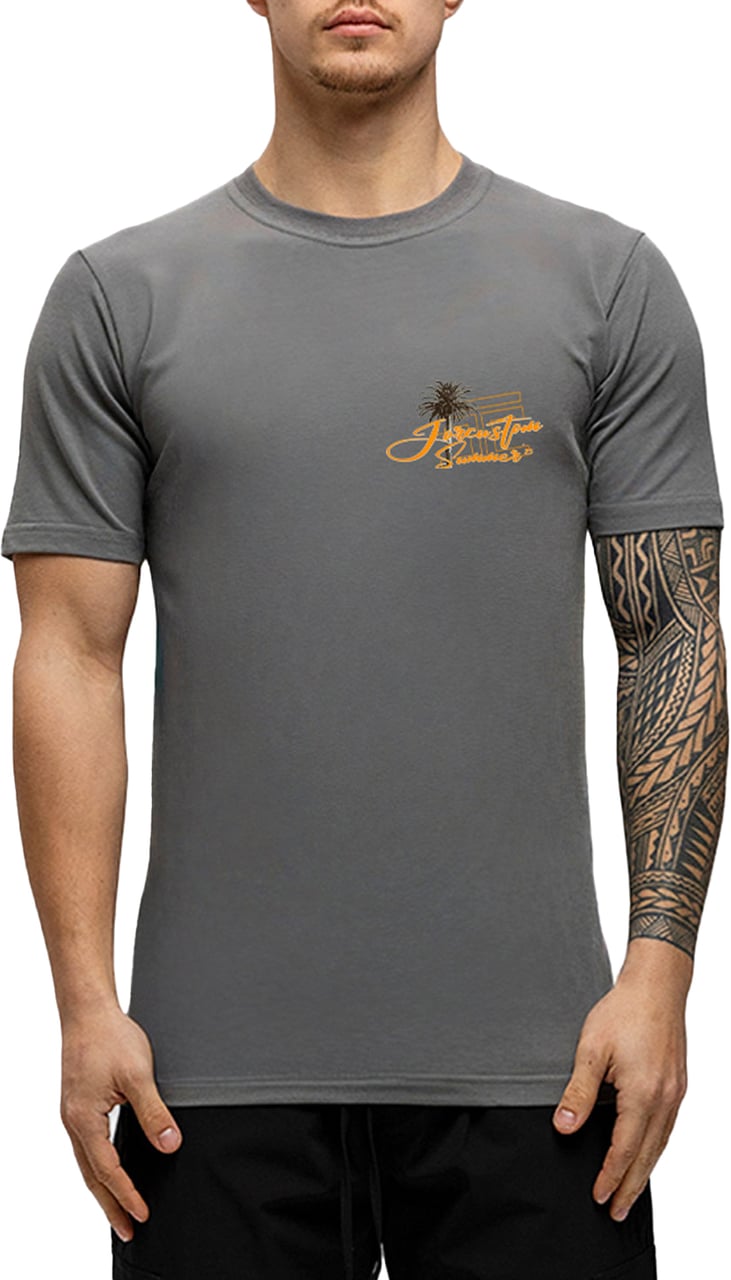 JORCUSTOM Endless Slim Fit T-Shirt Antracite Grijs