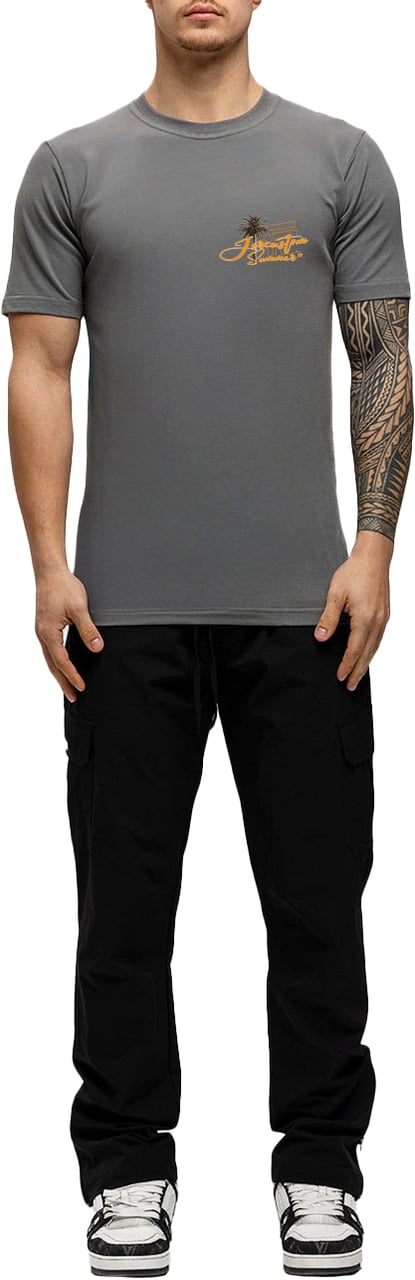 JORCUSTOM Endless Slim Fit T-Shirt Antracite Grijs