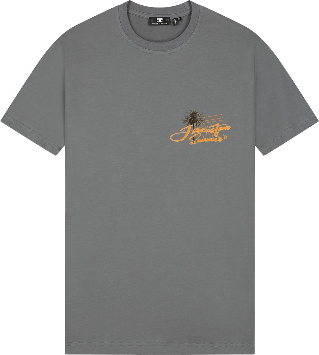 JORCUSTOM Endless Slim Fit T-Shirt Antracite Grijs