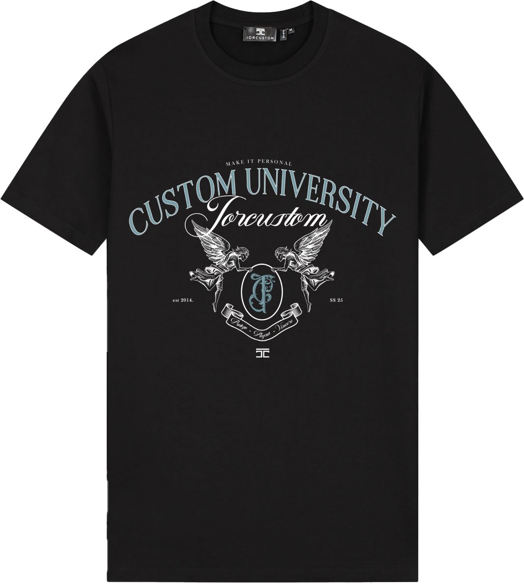JORCUSTOM Custom Slim Fit T-Shirt Black Zwart