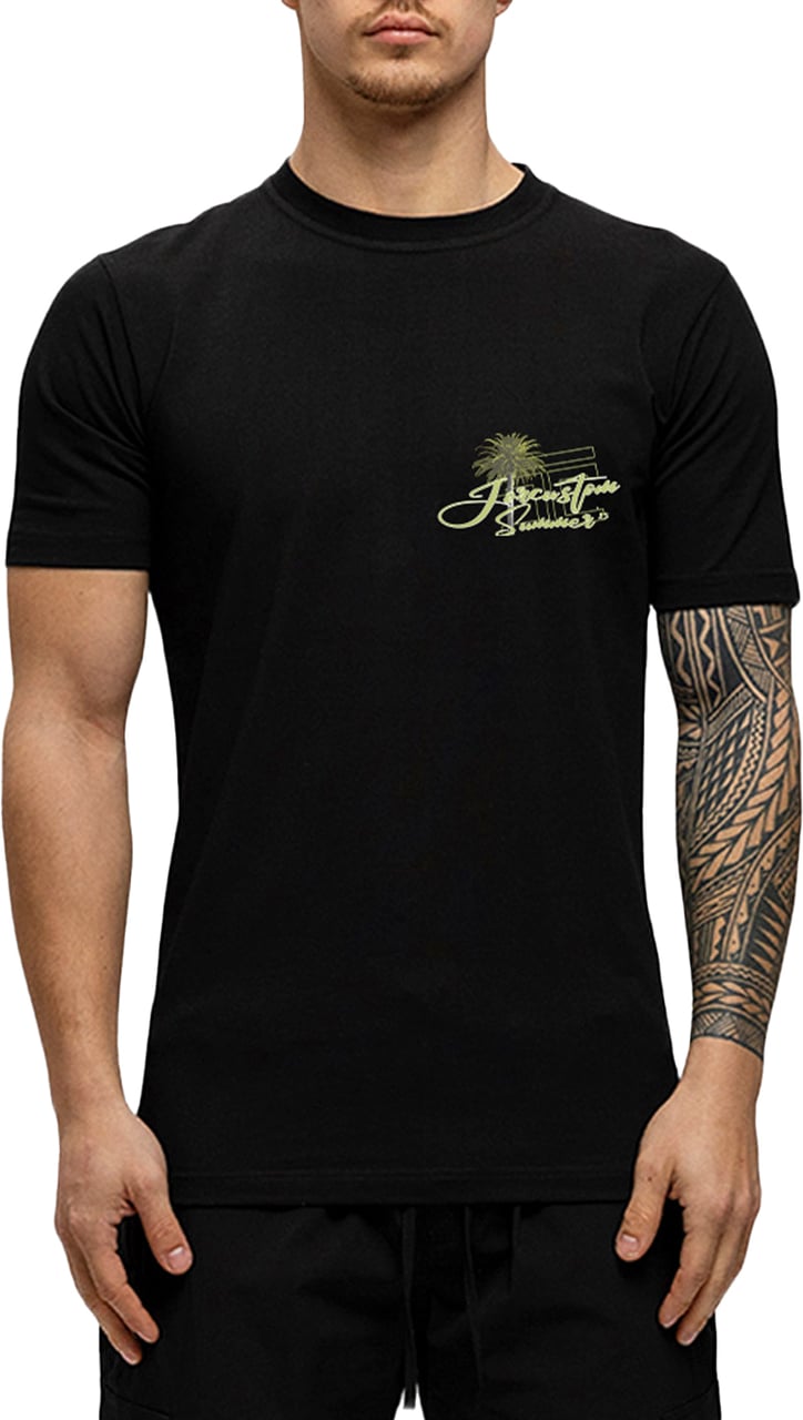 JORCUSTOM Endless Slim Fit T-Shirt Black Zwart