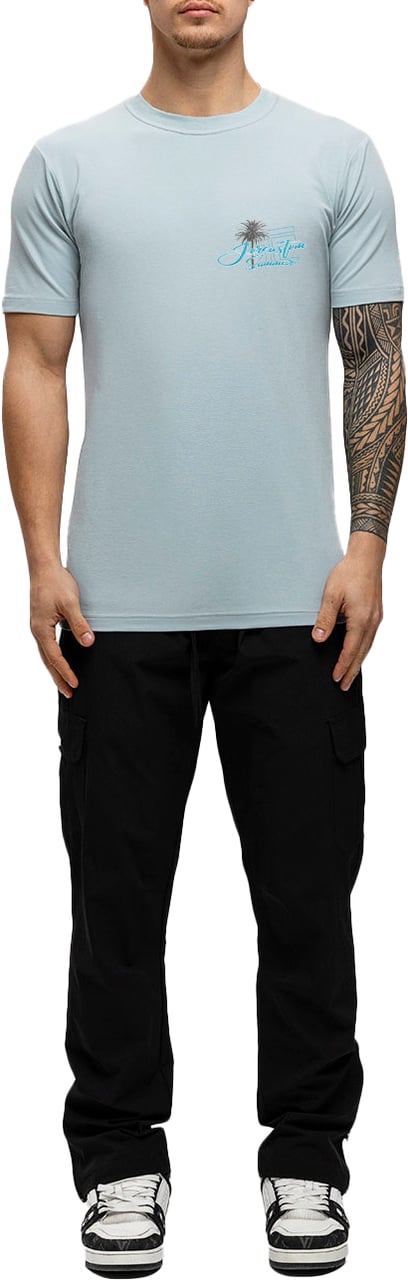 JORCUSTOM Endless Slim Fit T-Shirt LightBlue Blauw