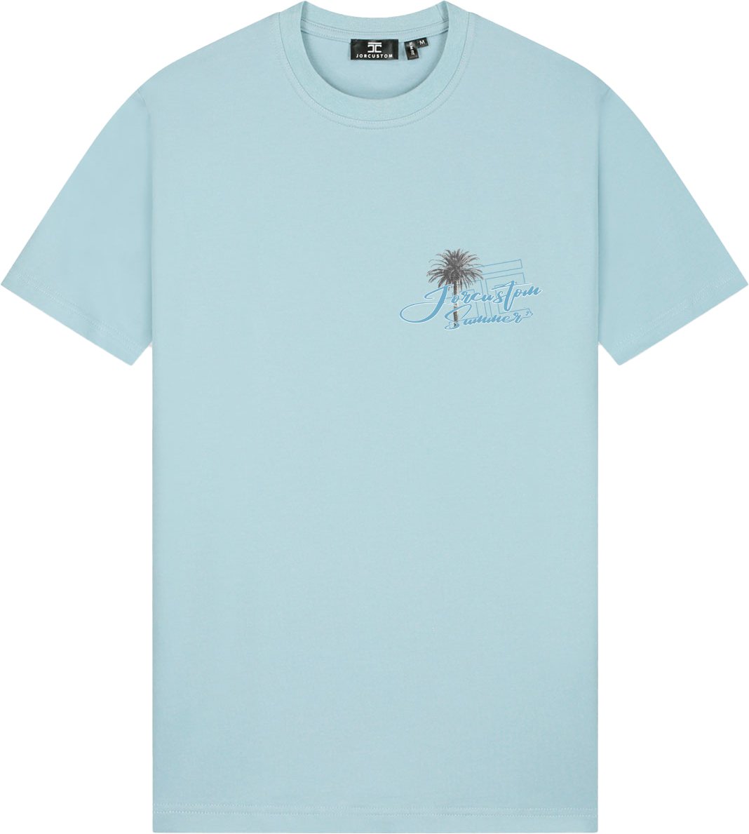JORCUSTOM Endless Slim Fit T-Shirt LightBlue Blauw