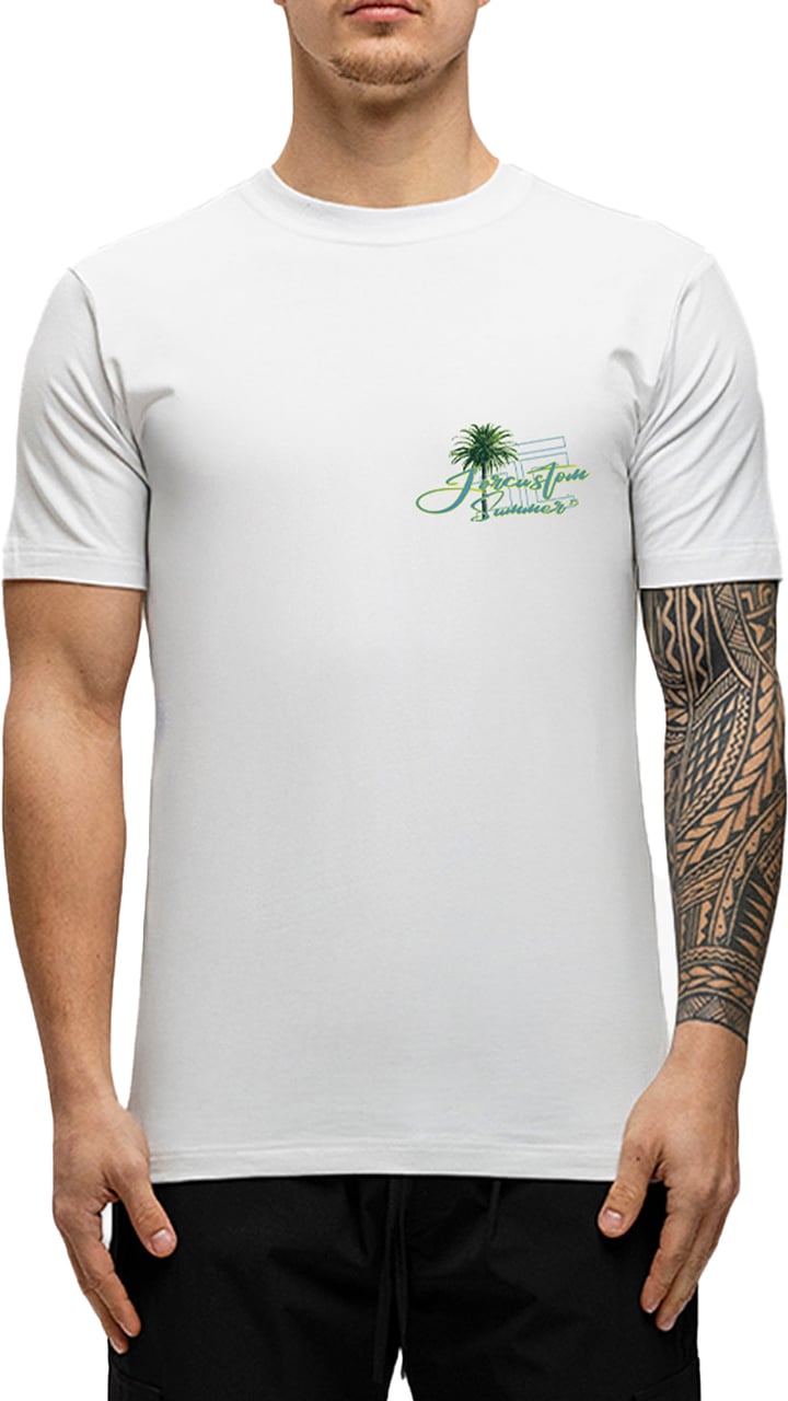 JORCUSTOM Endless Slim Fit T-Shirt White Wit