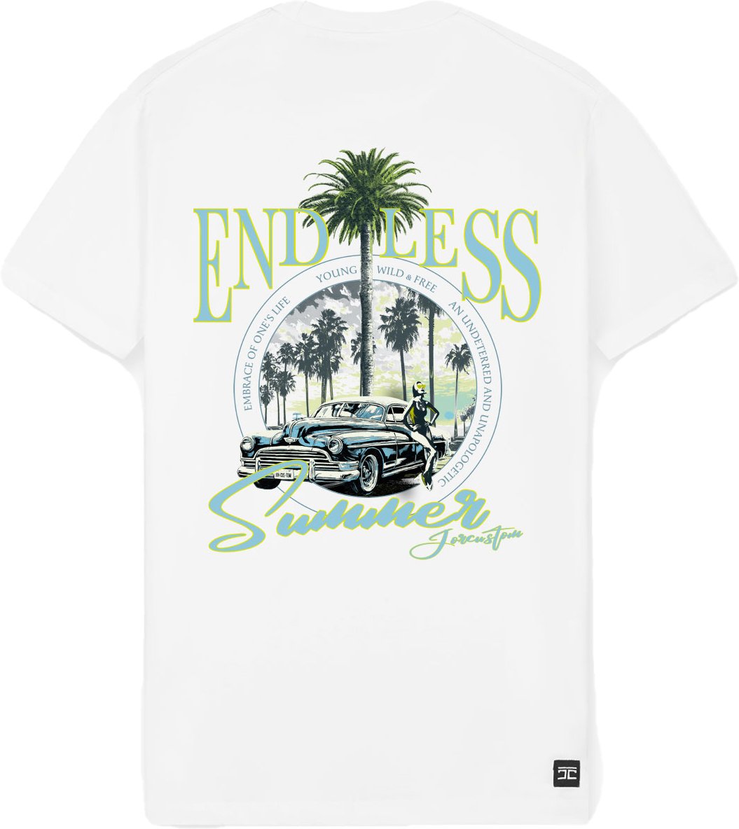 JORCUSTOM Endless Slim Fit T-Shirt White Wit