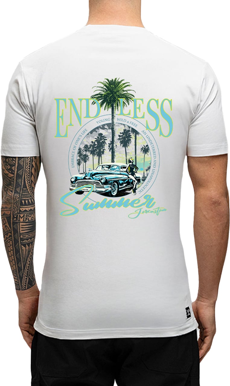JORCUSTOM Endless Slim Fit T-Shirt White Wit