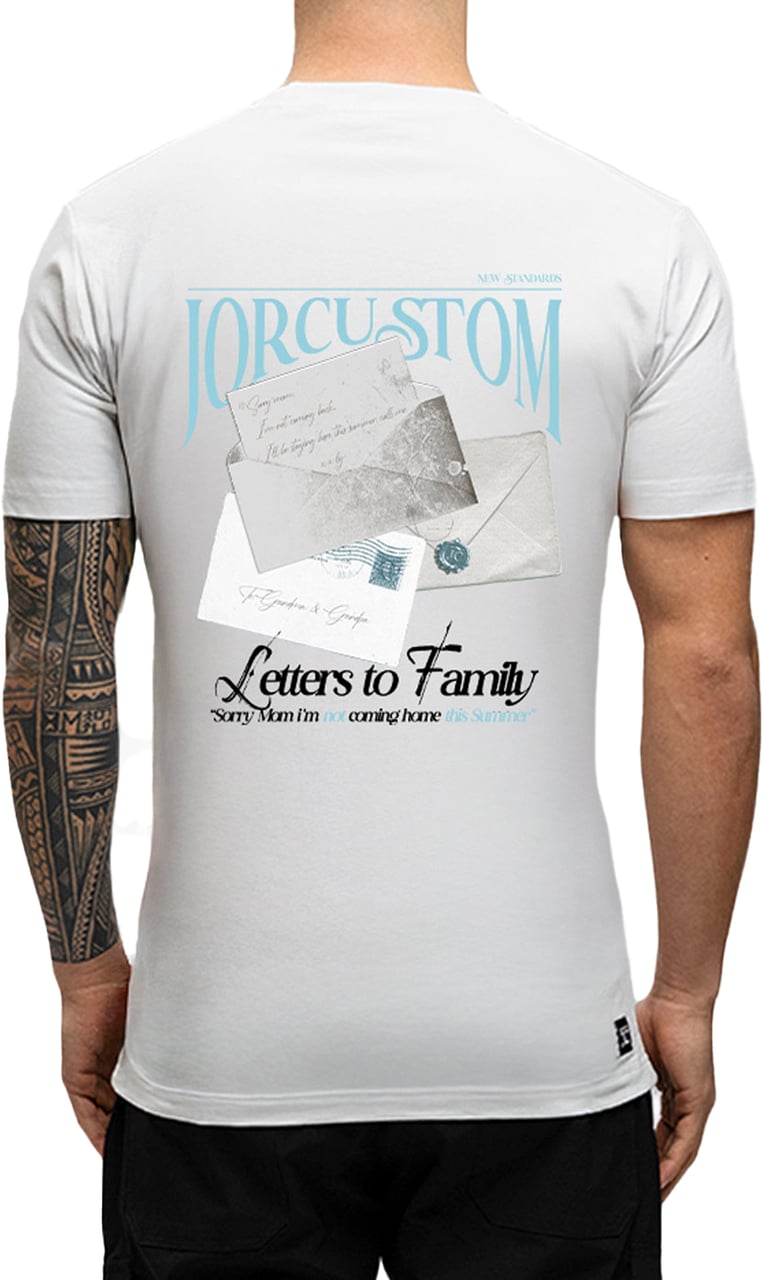 JORCUSTOM Letters Slim Fit T-Shirt White Wit