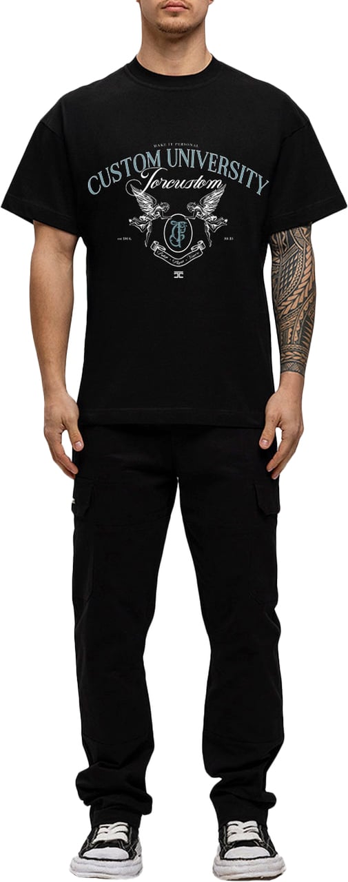 JORCUSTOM Custom Loose Fit T-Shirt Black Zwart