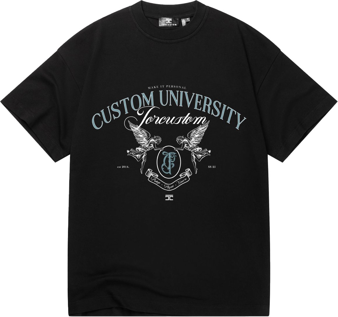 JORCUSTOM Custom Loose Fit T-Shirt Black Zwart