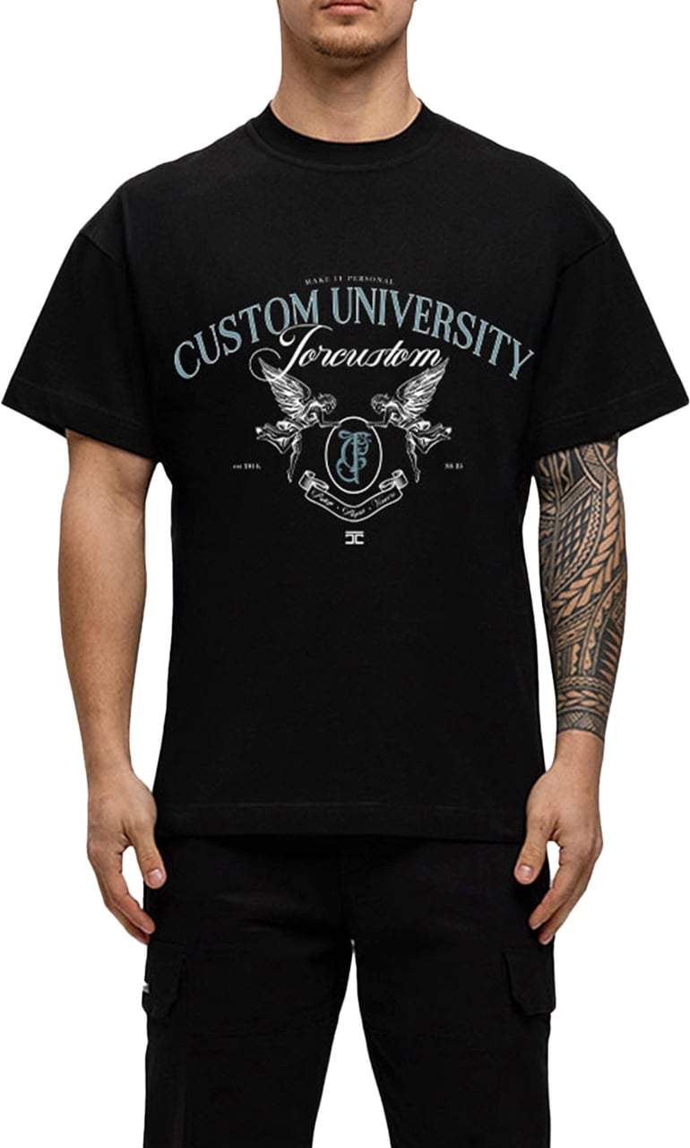 JORCUSTOM Custom Loose Fit T-Shirt Black Zwart