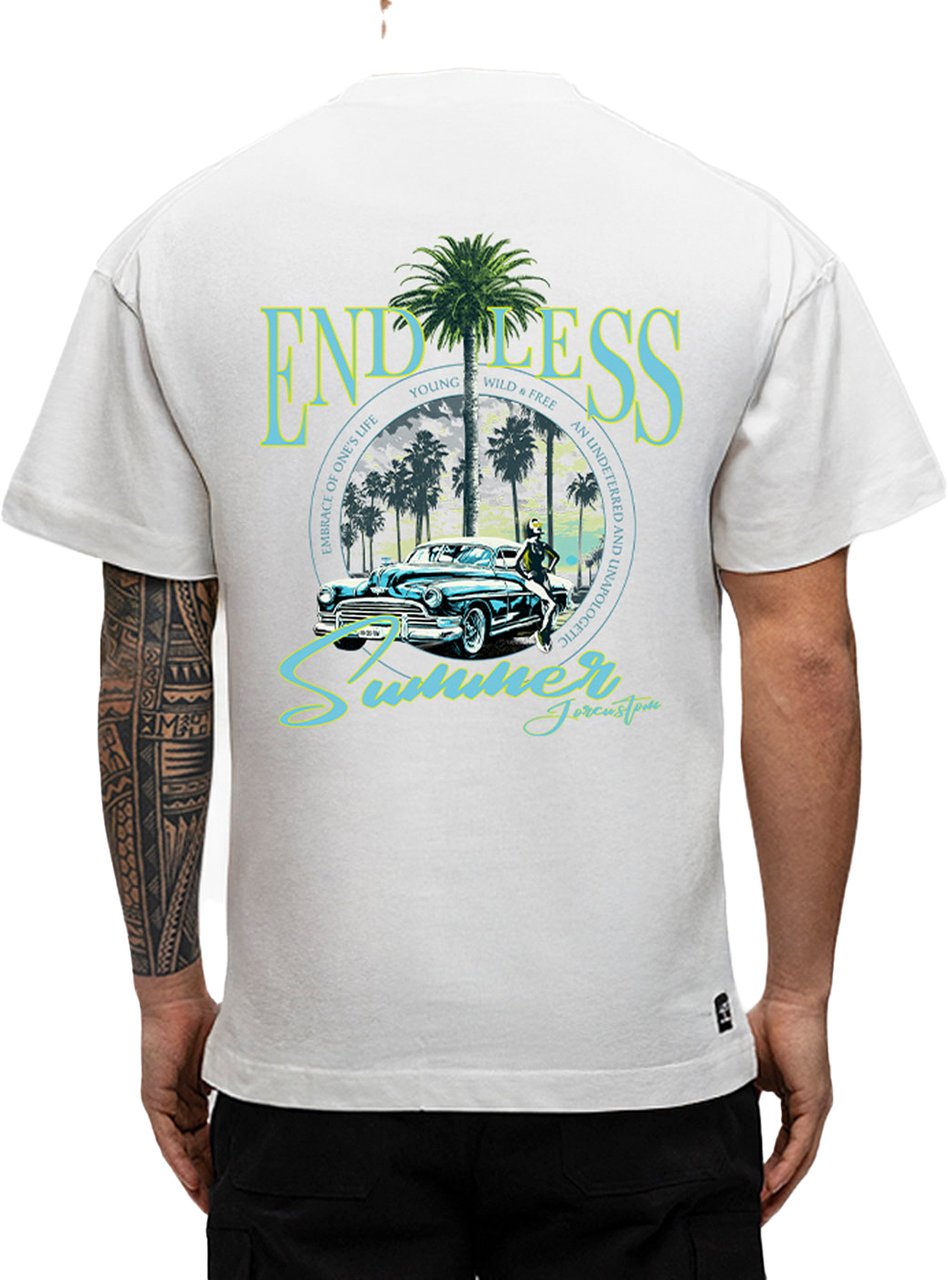 JORCUSTOM Endless Loose Fit T-Shirt White Wit