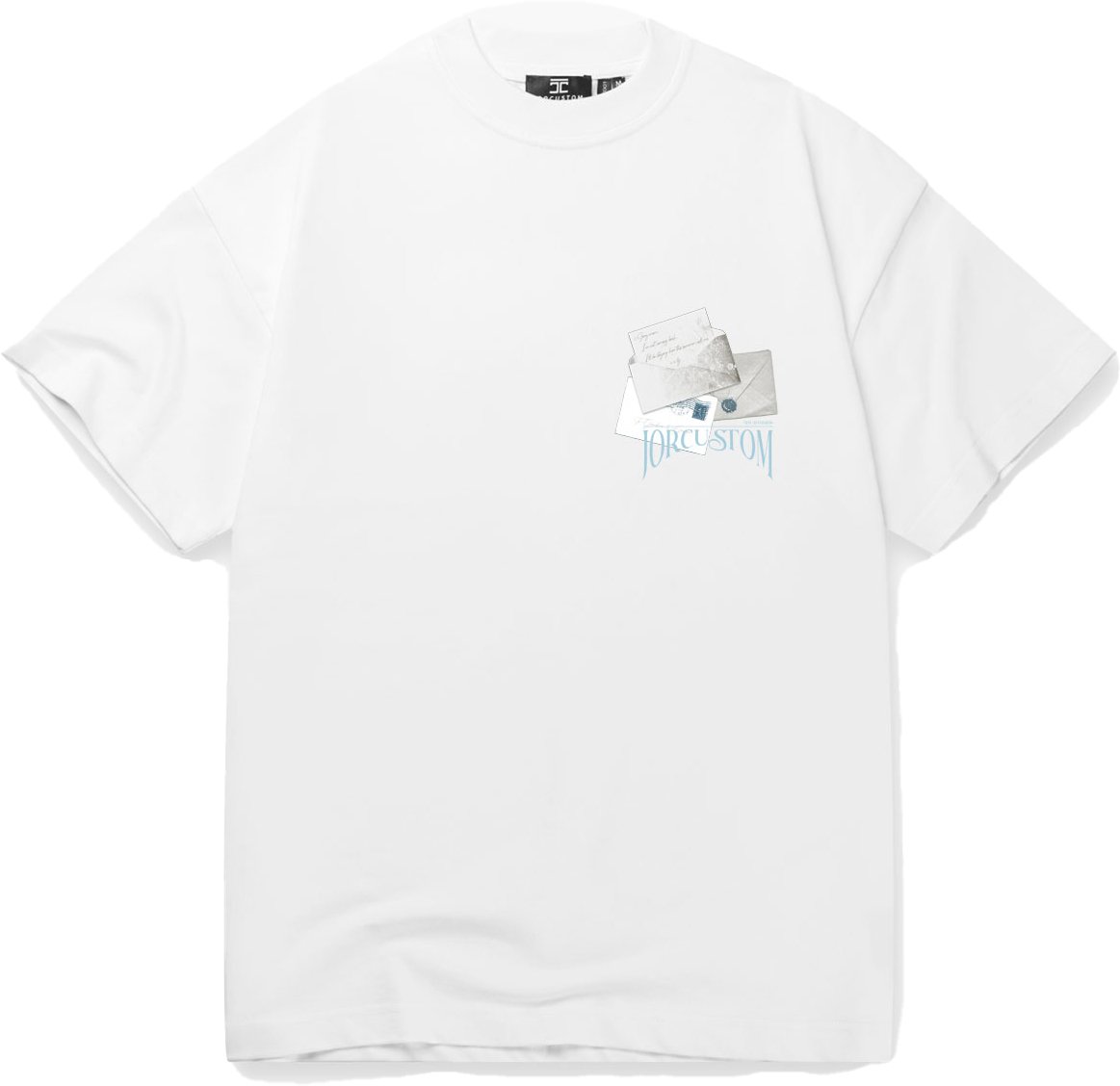 JORCUSTOM Letters Loose Fit T-Shirt White Wit
