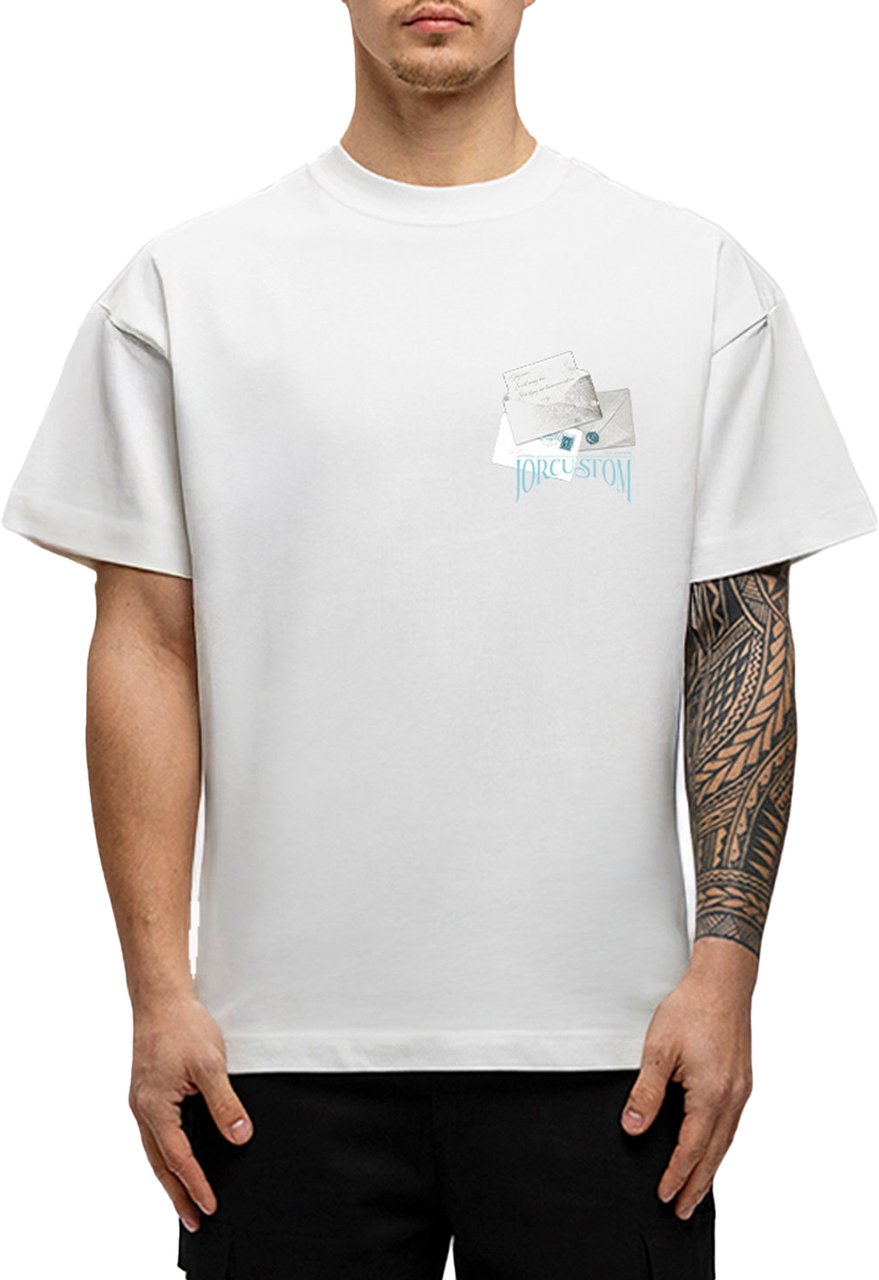 JORCUSTOM Letters Loose Fit T-Shirt White Wit