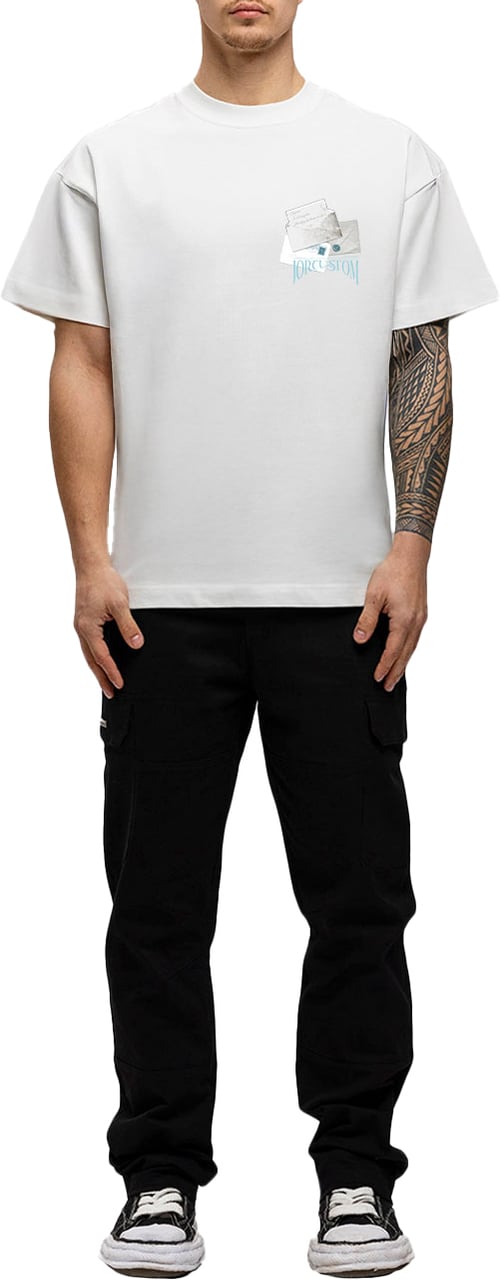 JORCUSTOM Letters Loose Fit T-Shirt White Wit