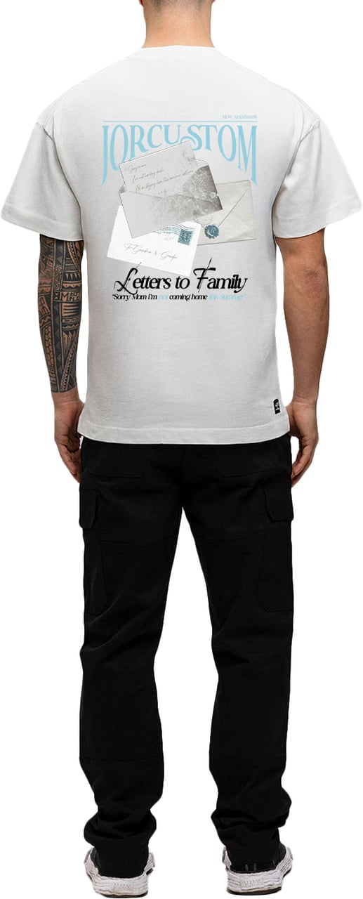JORCUSTOM Letters Loose Fit T-Shirt White Wit