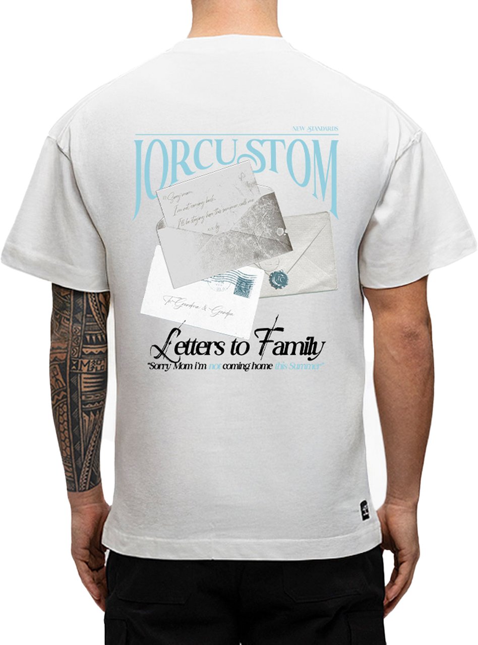 JORCUSTOM Letters Loose Fit T-Shirt White Wit