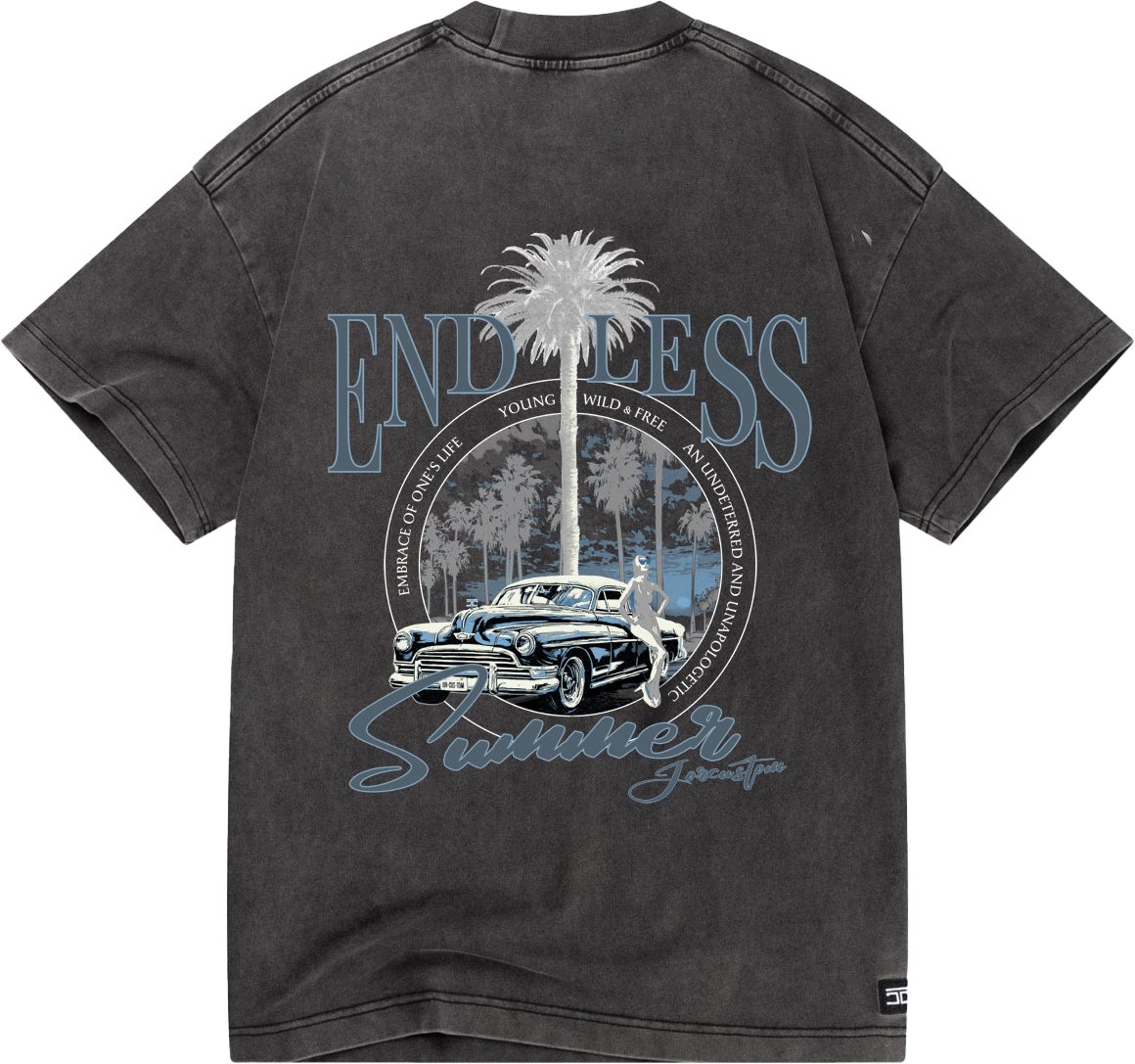 JORCUSTOM Endless Loose Fit T-Shirt AcidGrey Grijs