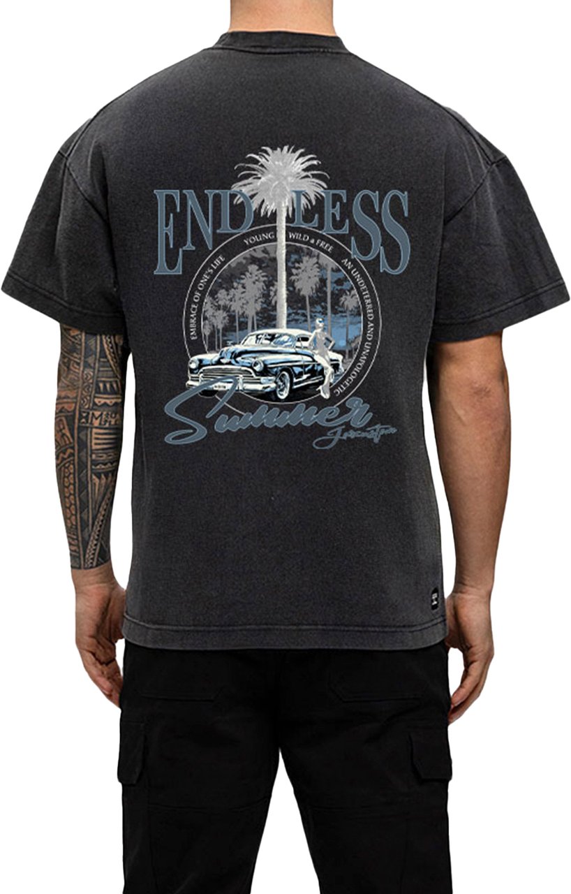 JORCUSTOM Endless Loose Fit T-Shirt AcidGrey Grijs