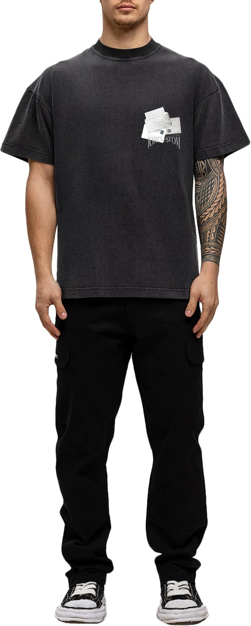JORCUSTOM Letters Loose Fit T-Shirt AcidGrey Grijs