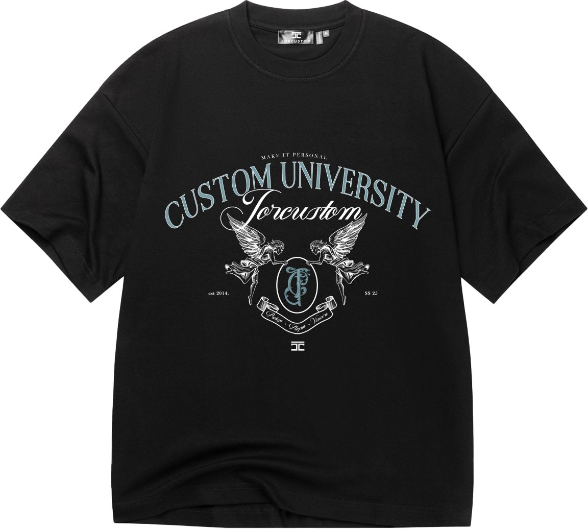 JORCUSTOM Custom Oversized T-Shirt Black Zwart