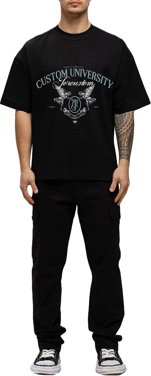JORCUSTOM Custom Oversized T-Shirt Black Zwart