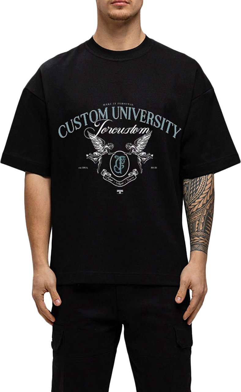 JORCUSTOM Custom Oversized T-Shirt Black Zwart