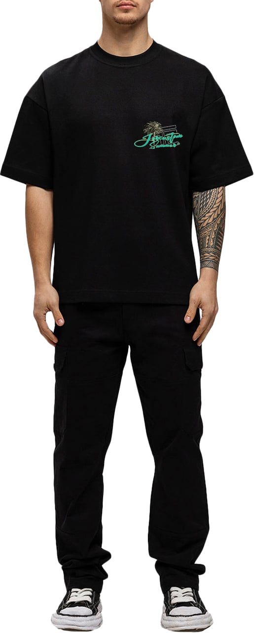 JORCUSTOM Endless Oversized T-Shirt Black Zwart