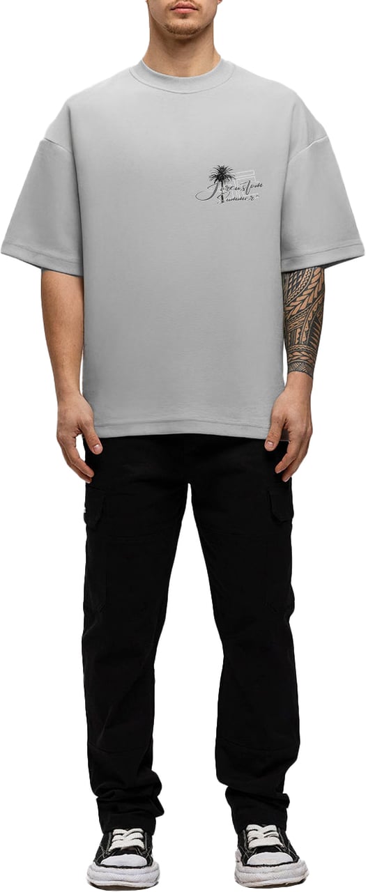 JORCUSTOM Endless Oversized T-Shirt LightGrey Grijs
