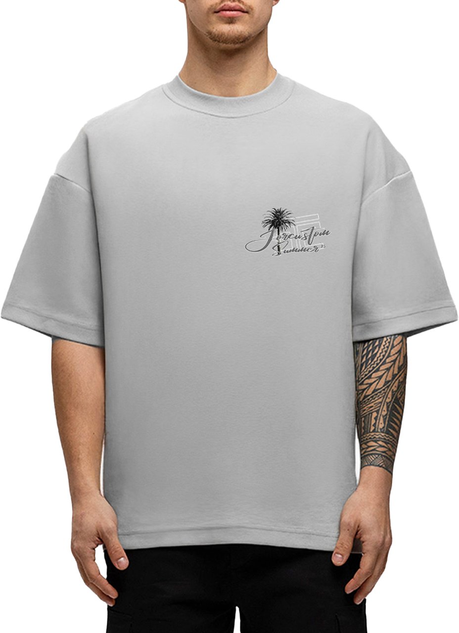 JORCUSTOM Endless Oversized T-Shirt LightGrey Grijs