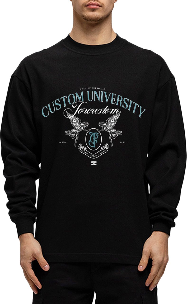 JORCUSTOM Custom Longsleeve T-Shirt Black Zwart