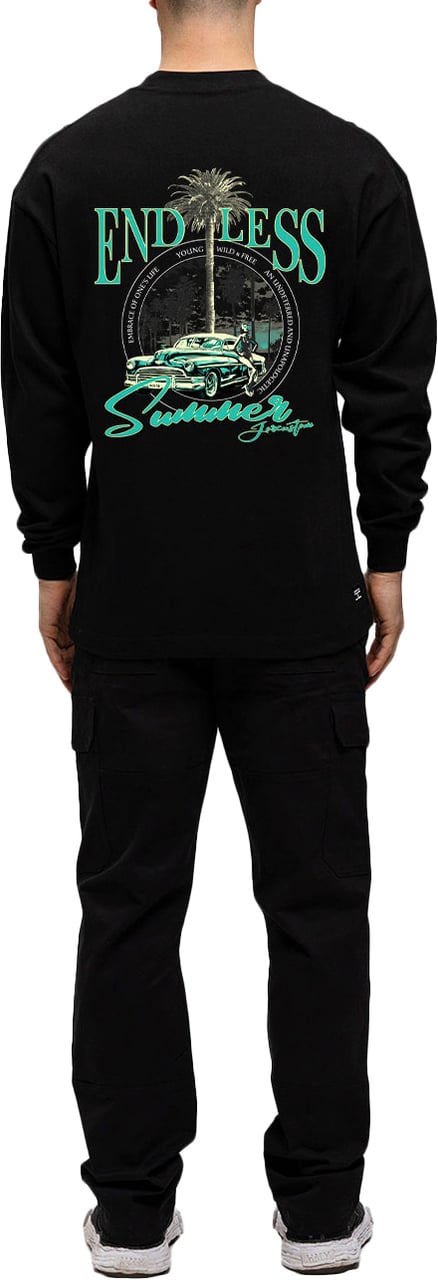 JORCUSTOM Endless Longsleeve T-Shirt Black Zwart