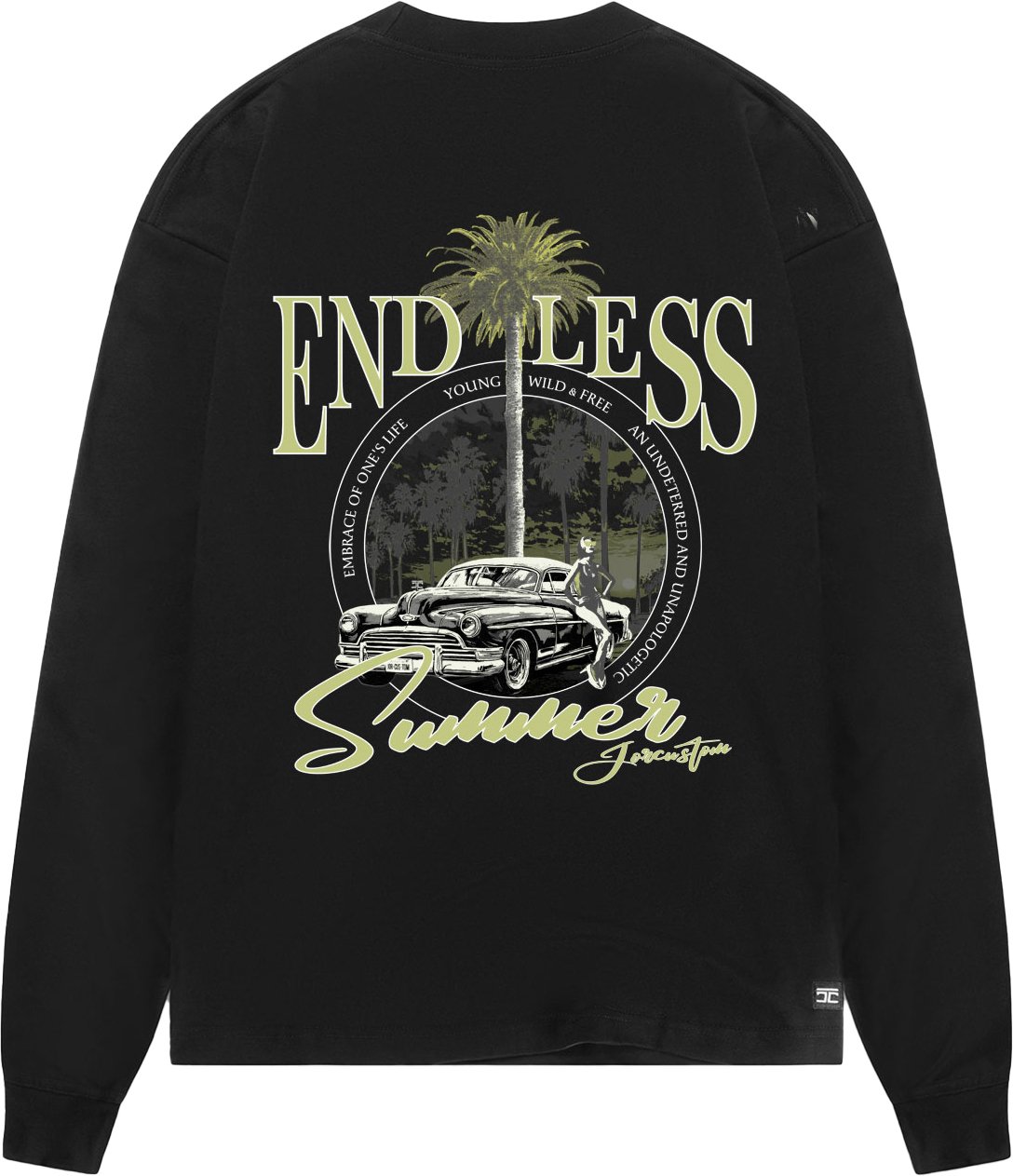 JORCUSTOM Endless Longsleeve T-Shirt Black Zwart