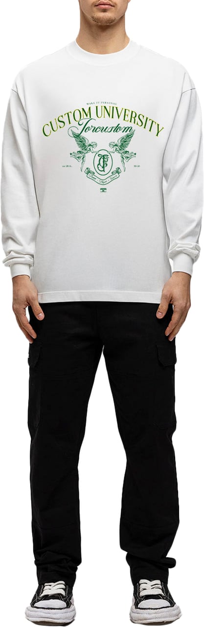 JORCUSTOM Custom Longsleeve T-Shirt White Wit