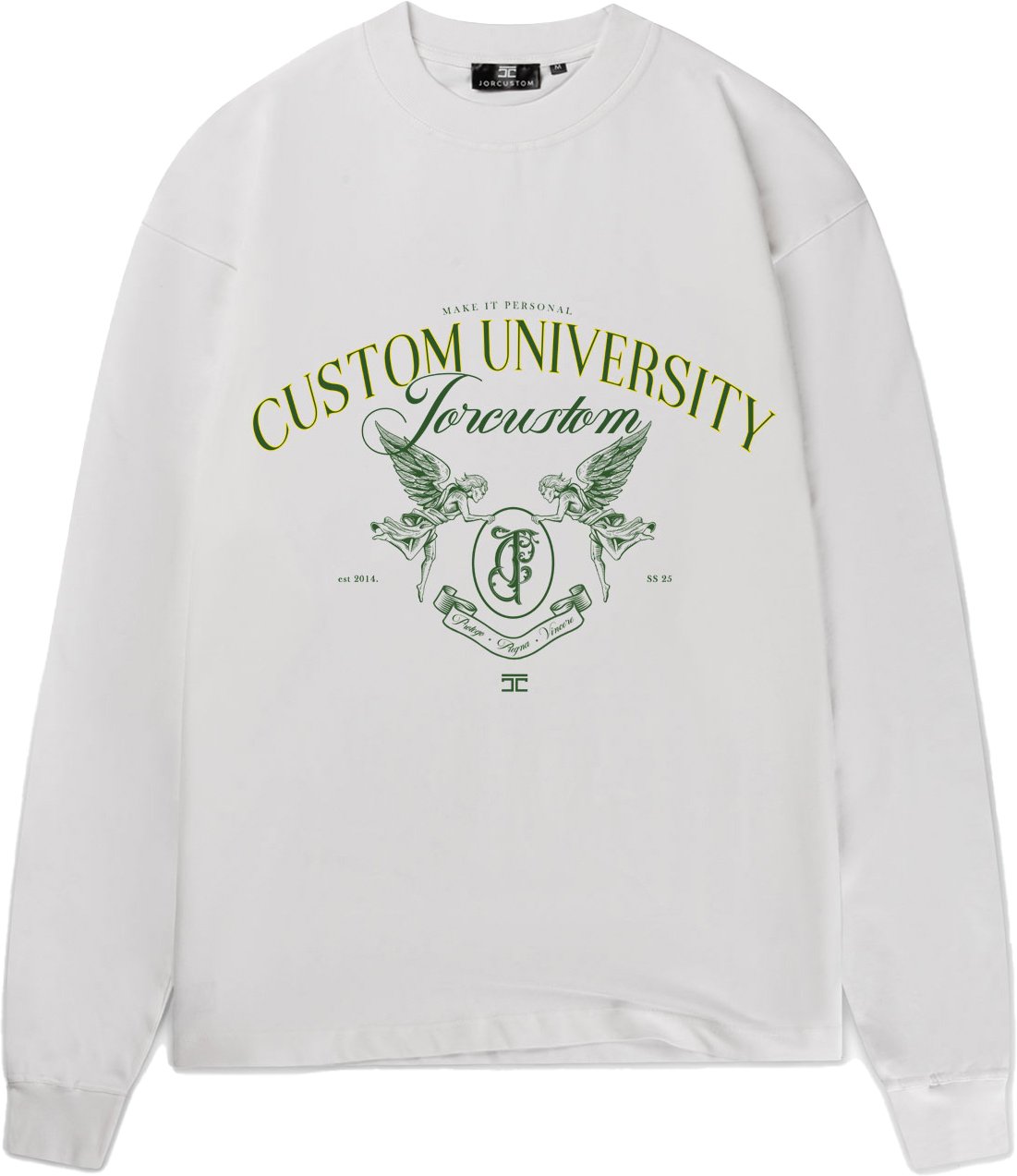 JORCUSTOM Custom Longsleeve T-Shirt White Wit