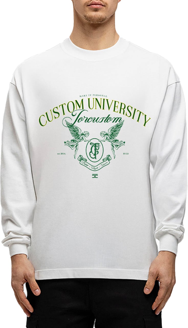 JORCUSTOM Custom Longsleeve T-Shirt White Wit