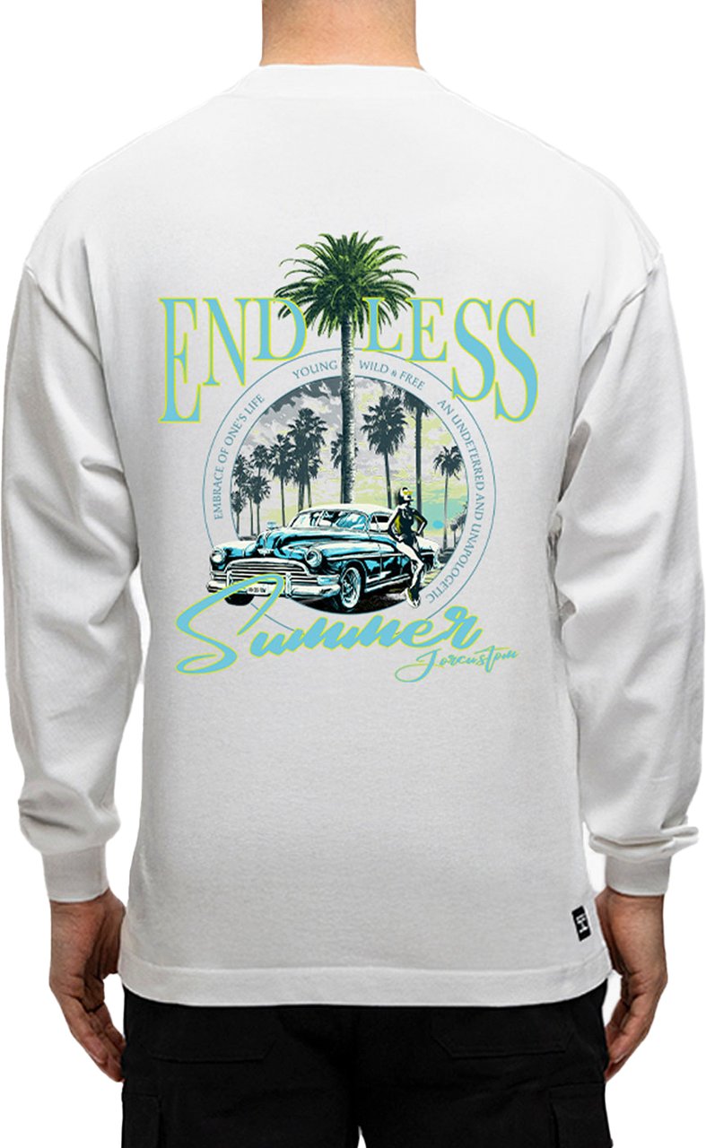 JORCUSTOM Endless Longsleeve T-Shirt White Wit