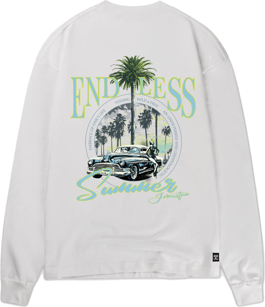 JORCUSTOM Endless Longsleeve T-Shirt White Wit