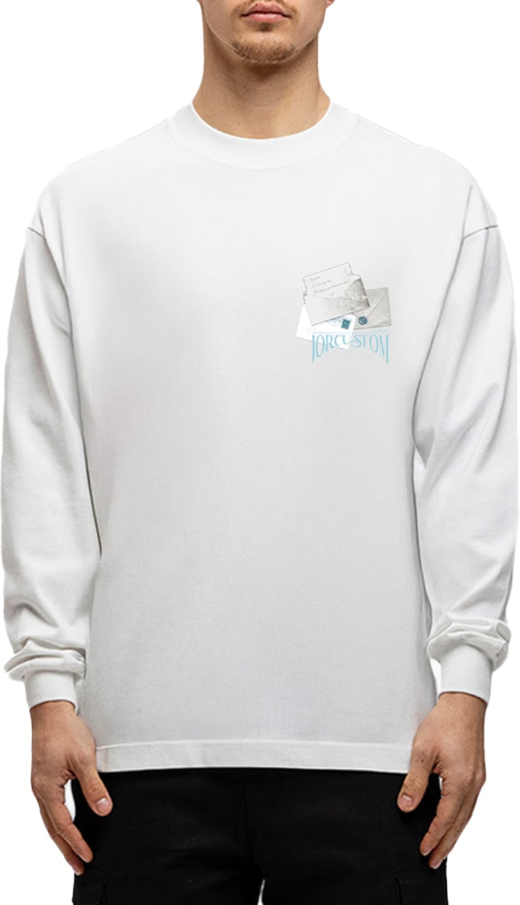 JORCUSTOM Letters Longsleeve T-Shirt White Wit