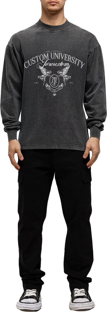 JORCUSTOM Custom Longsleeve T-Shirt AcidGrey Grijs