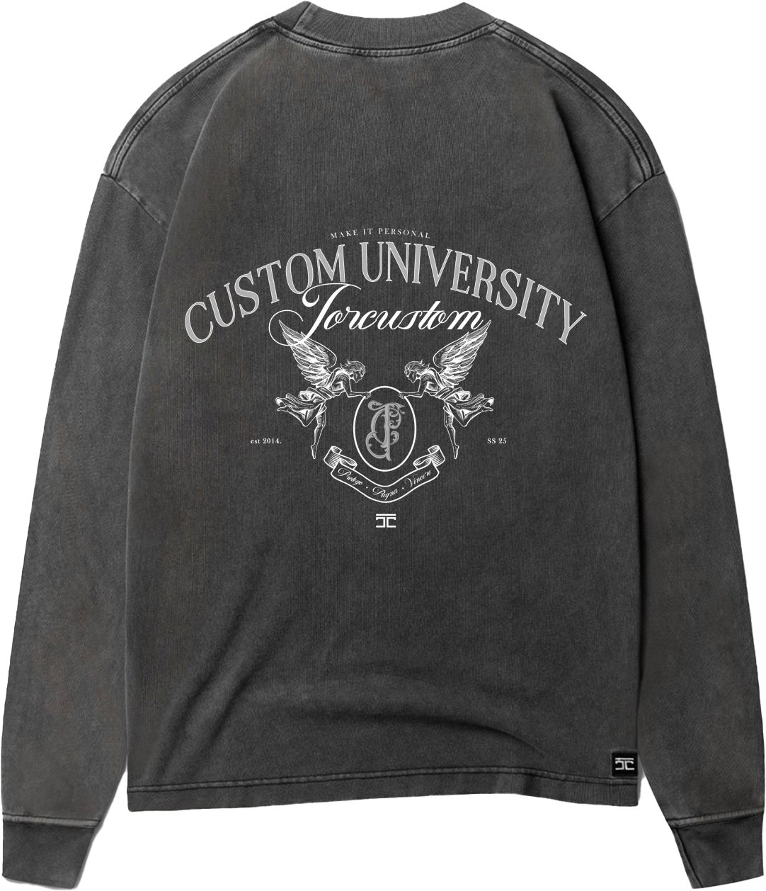 JORCUSTOM Custom Longsleeve T-Shirt AcidGrey Grijs