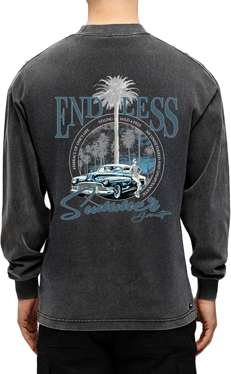 JORCUSTOM Endless Longsleeve T-Shirt AcidGrey Grijs