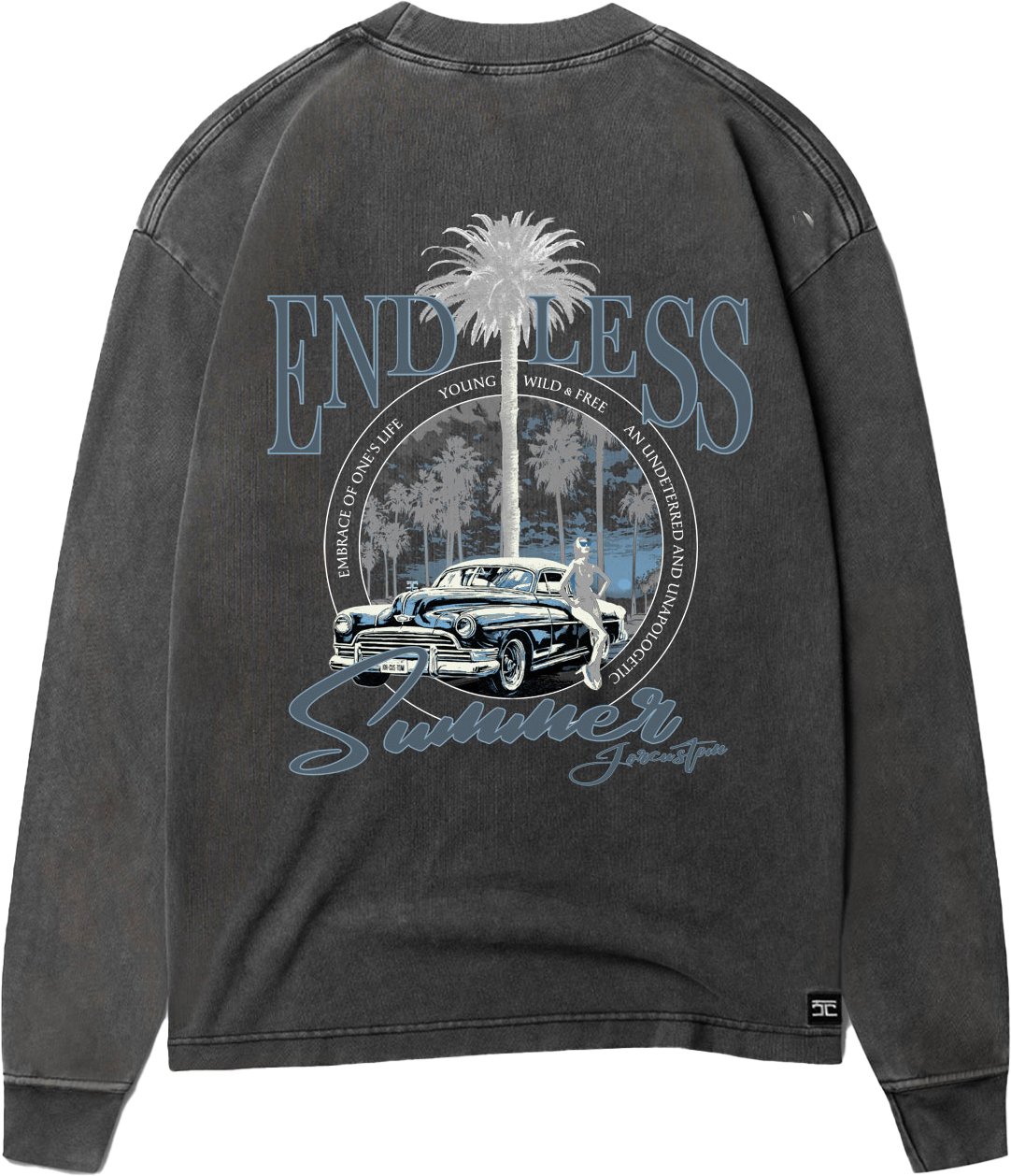 JORCUSTOM Endless Longsleeve T-Shirt AcidGrey Grijs