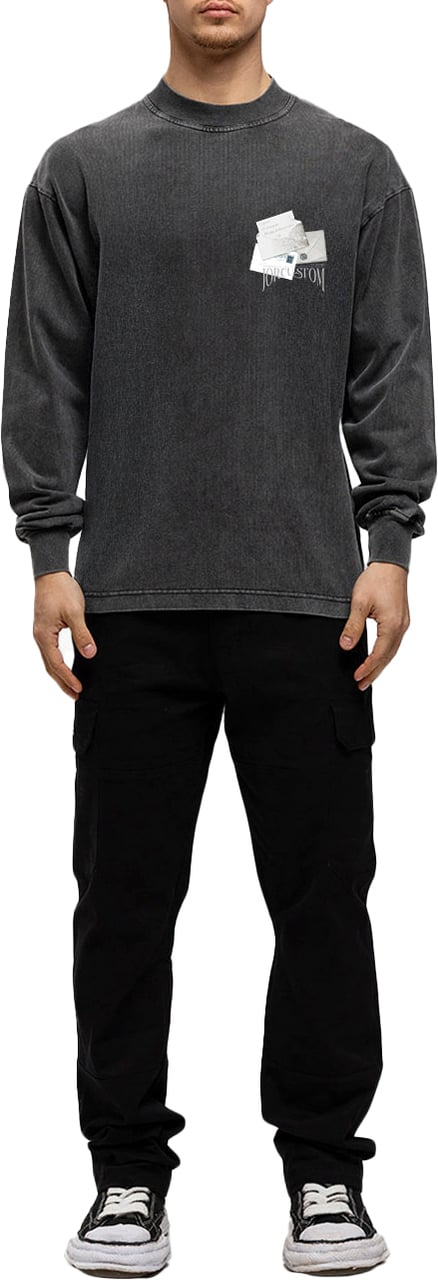 JORCUSTOM Letters Longsleeve T-Shirt AcidGrey Grijs