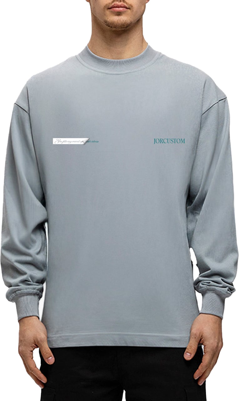JORCUSTOM AngelTwo Longsleeve T-Shirt AshBlue Blauw