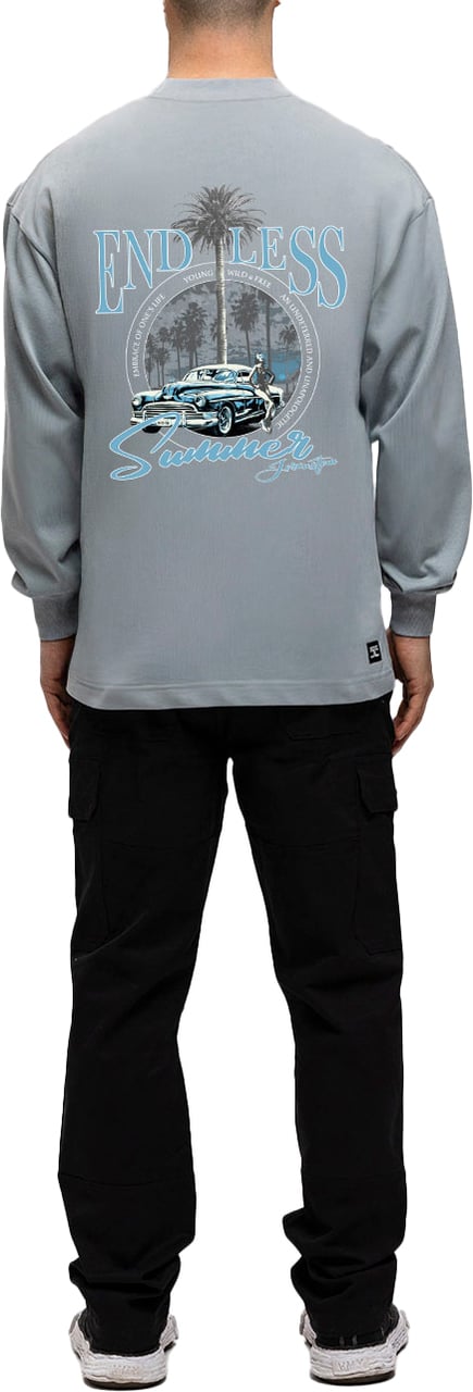 JORCUSTOM Endless Longsleeve T-Shirt AshBlue Blauw