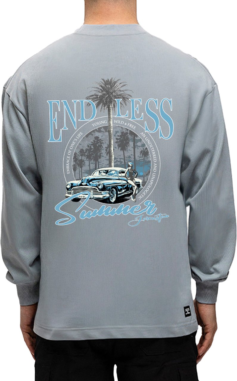 JORCUSTOM Endless Longsleeve T-Shirt AshBlue Blauw