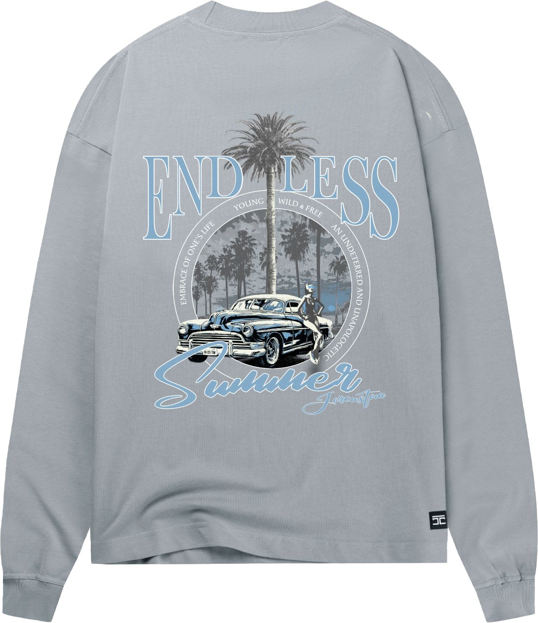 JORCUSTOM Endless Longsleeve T-Shirt AshBlue Blauw