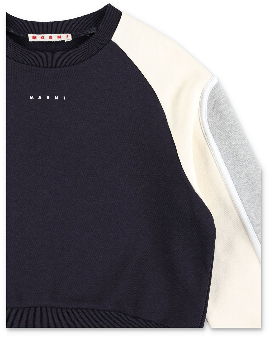 Marni Fleece Bicolor Blue Blauw