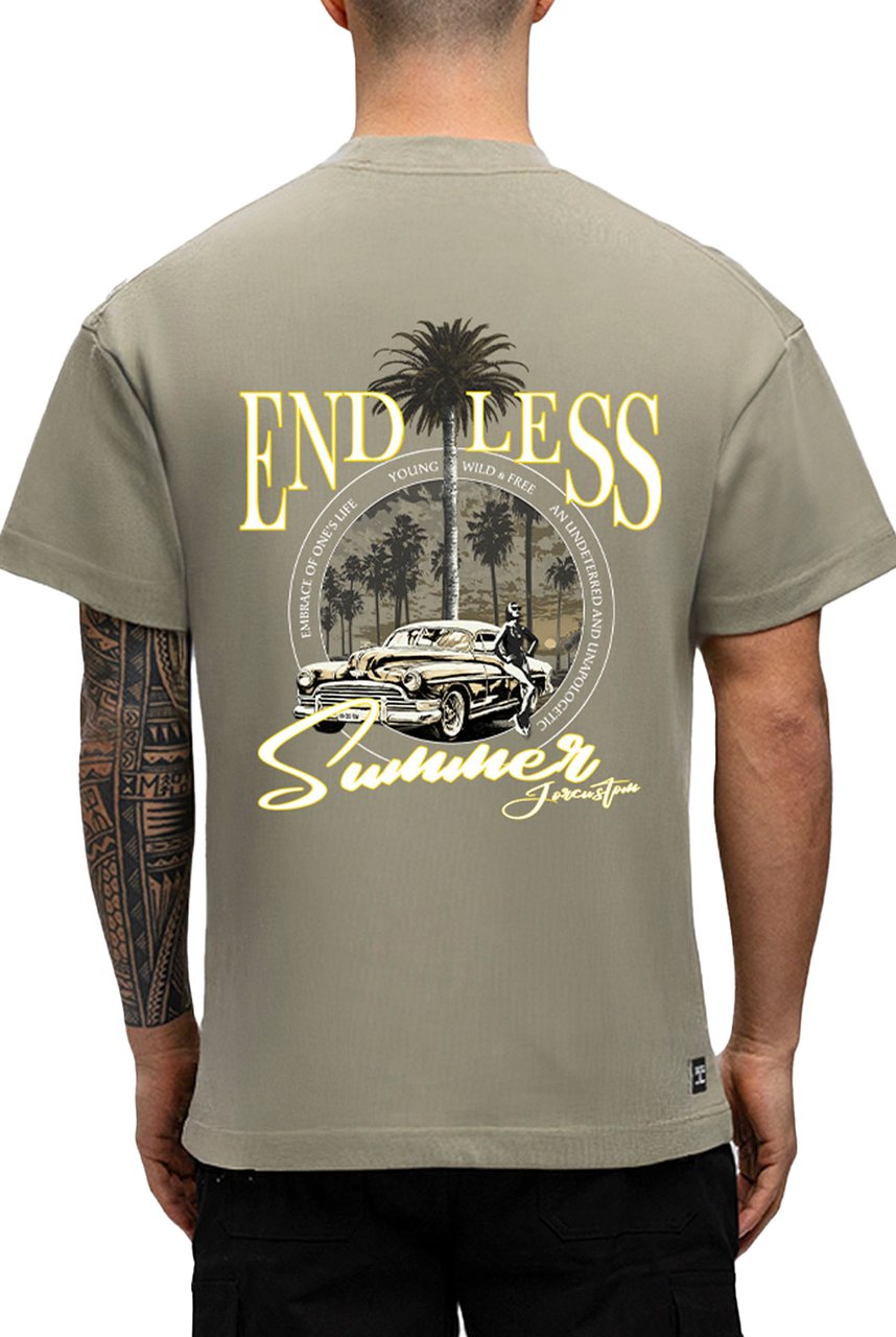 JORCUSTOM Endless Loose Fit T-Shirt Khaki Groen